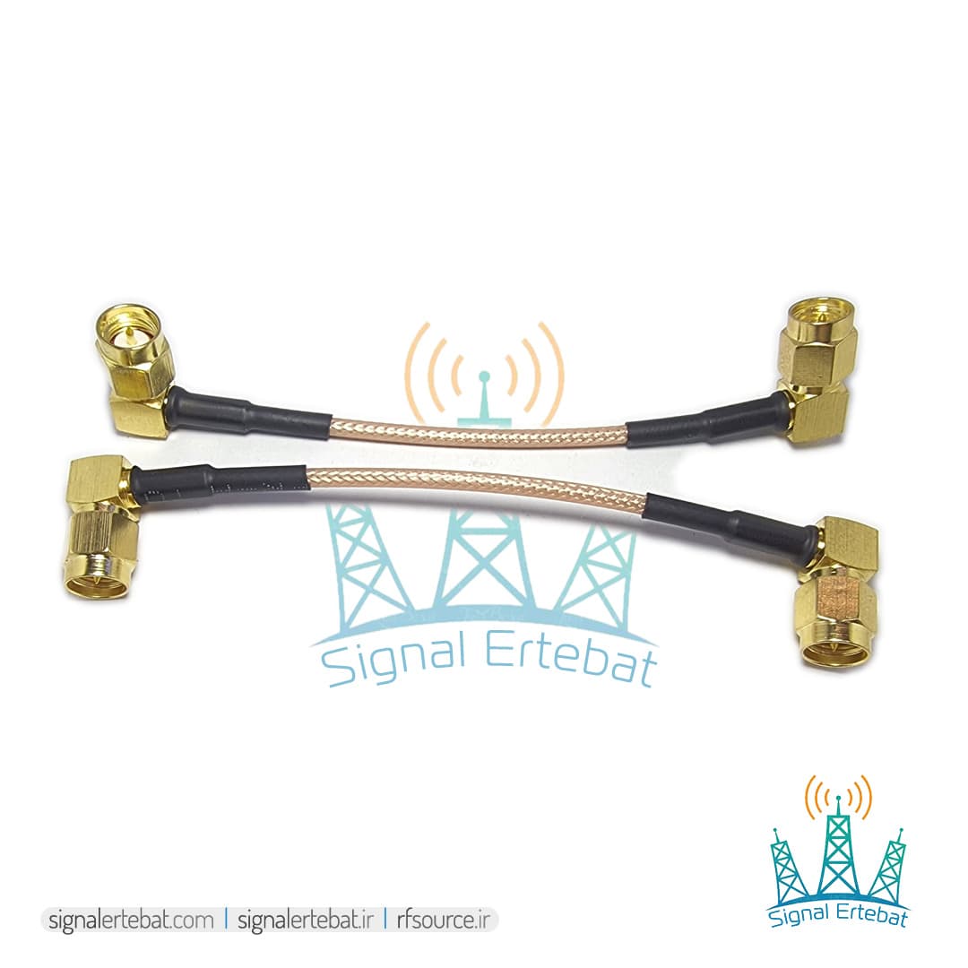 کابل پیگتیل RG316 با کانکتورهای SMA نری نود درجه