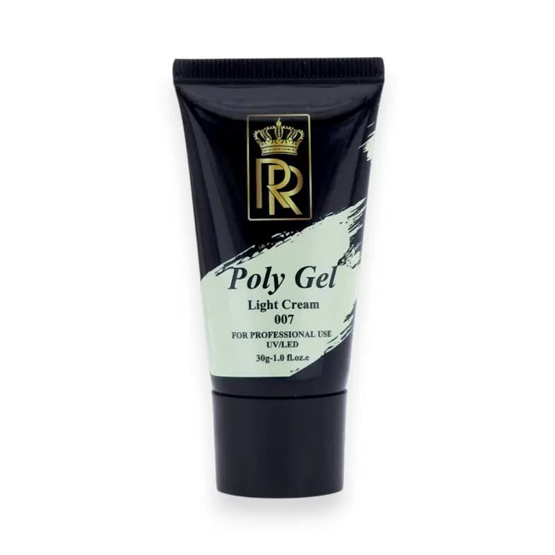 پلی ژل کاشت ناخن رویال رز Royal Rose کد 007 لایت کرم ۳۰ گرم