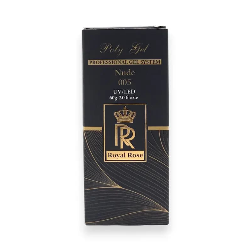 پلی ژل کاشت ناخن رویال رز Royal Rose کد 005 رنگ نود ۶۰ گرم — تصویر ۲