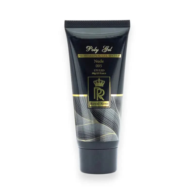 پلی ژل کاشت ناخن رویال رز Royal Rose کد 005 رنگ نود ۶۰ گرم