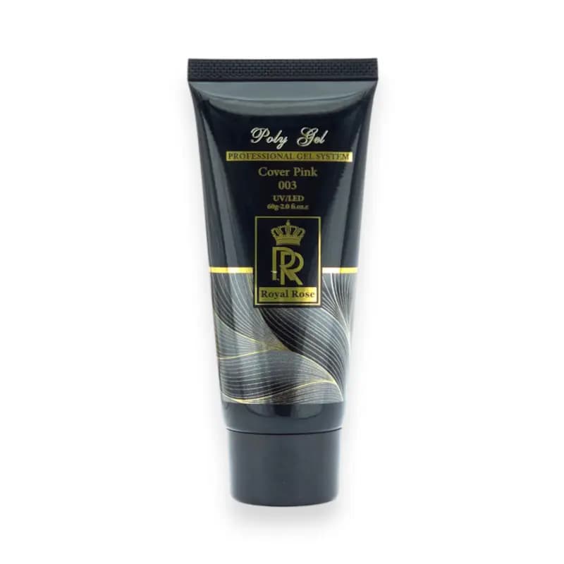 پلی ژل کاشت ناخن رویال رز Royal Rose کد 003 کاور پینک ۶۰ گرم