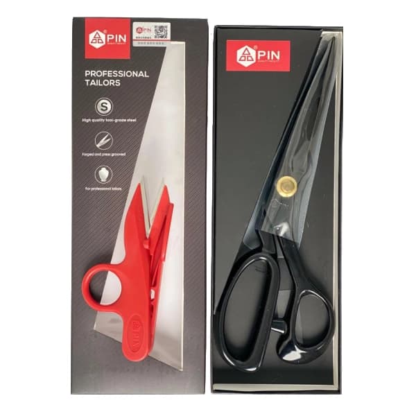 قیچی خیاطی دستی دسته مشکی PIN شماره 11