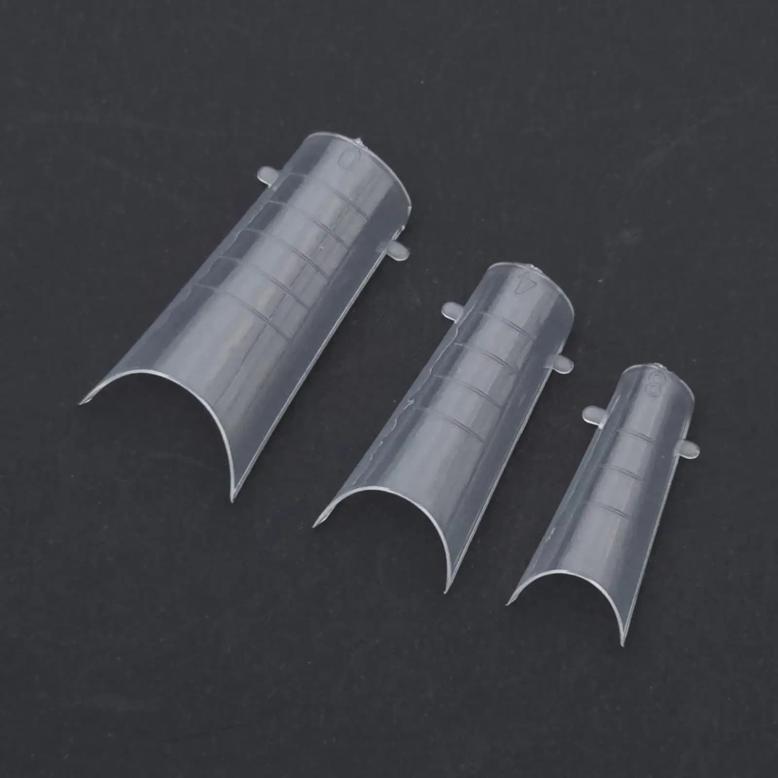 قالب کاشت ناخن جت مدل ۱ شکل ۶ (Jet 1 Nail Forms Shape 6) | تیپ دوال فرم شفاف پلی ژل | بسته 120 عددی — تصویر ۲