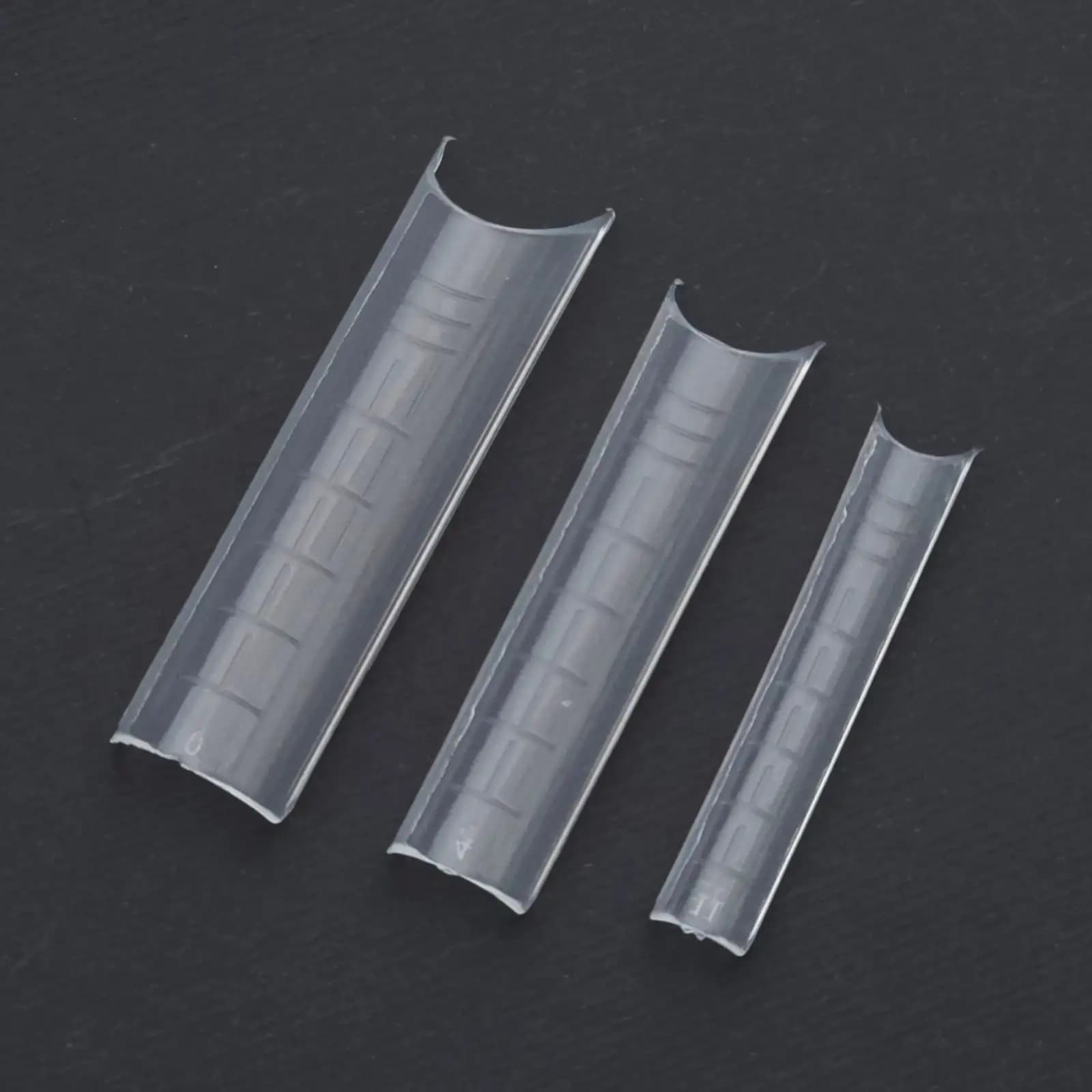 قالب کاشت ناخن جت مدل ۱ شکل ۴ (Jet 1 Nail Forms Shape 4) | تیپ دوال فرم شفاف پلی ژل | بسته 120 عددی — تصویر ۲