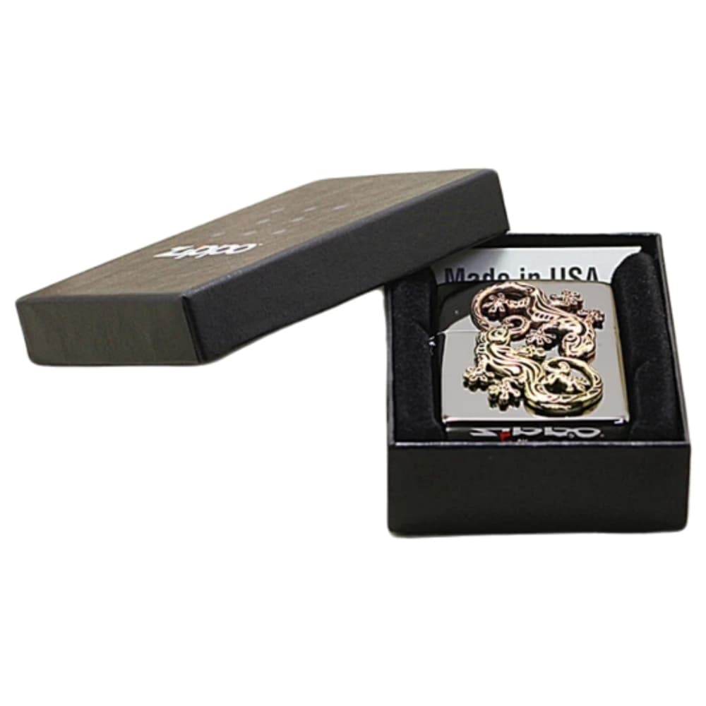 فندک زیپو کاستوم ادیشن کد Zippo Gekko Lucky Charm Black Nickel — تصویر ۵