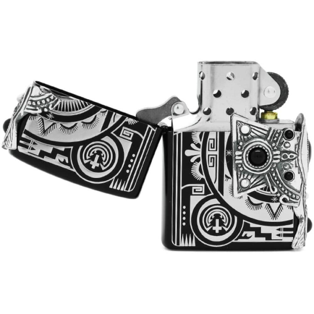 فندک زیپو کاستوم ادیشن کد Zippo Metal Onyx Ion Black Nickel — تصویر ۵