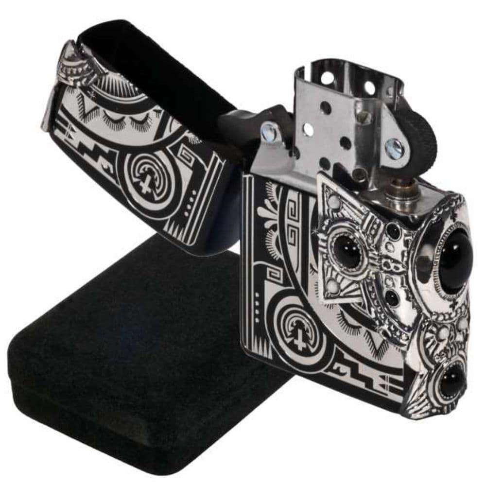 فندک زیپو کاستوم ادیشن کد Zippo Metal Onyx Ion Black Nickel — تصویر ۸