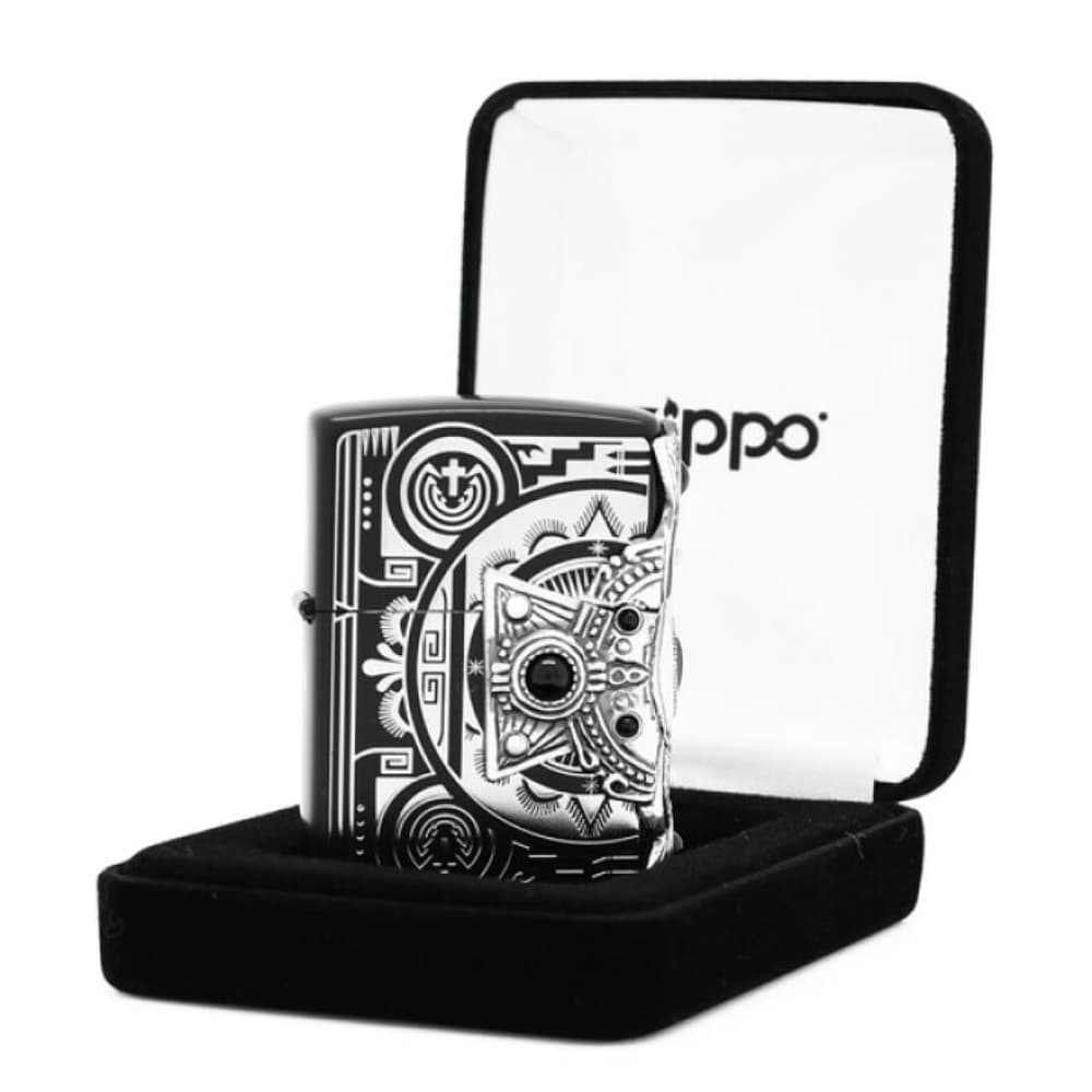 فندک زیپو کاستوم ادیشن کد Zippo Metal Onyx Ion Black Nickel — تصویر ۶