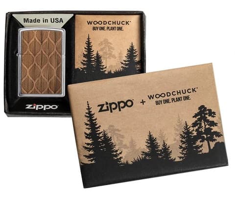 فندک زیپو کد 49708 Zippo Woodchuck Walnut Leaves — تصویر ۳