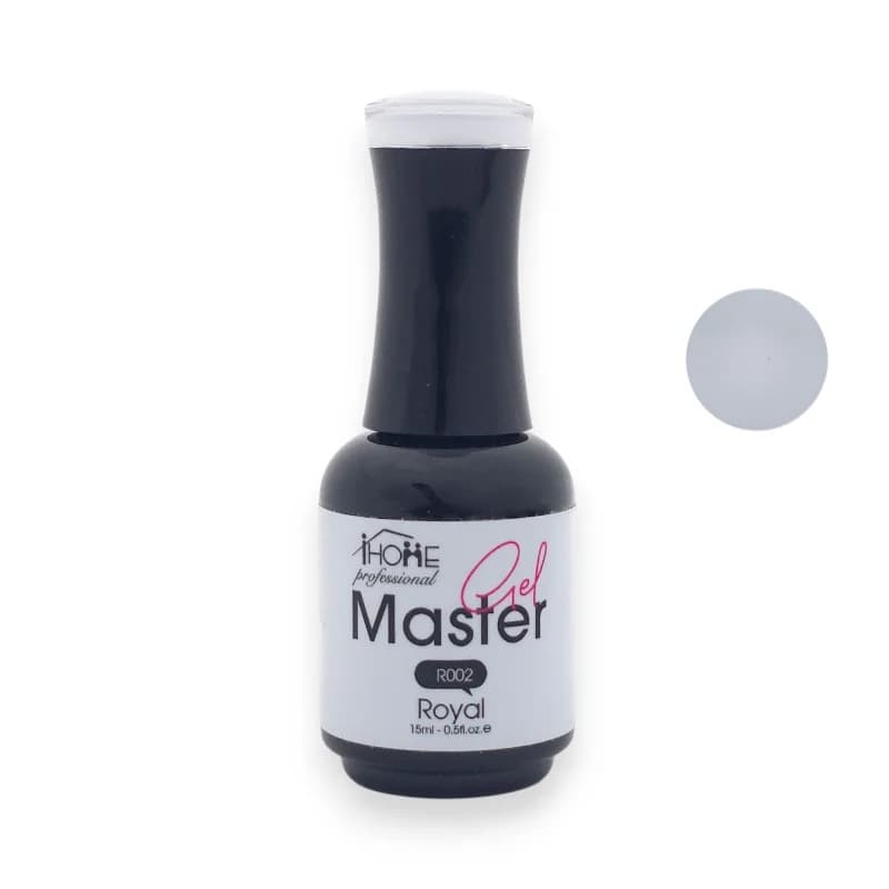 لاک ژل کاشت ناخن مستر ژل Master Gel سری رویال | شماره R002 رنگ سفید | ۱۵ میل