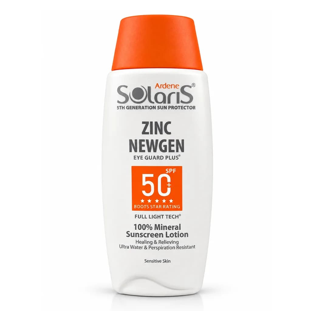 ضد آفتاب فیزیکال زینک نیوژن +SPF 50 آردن سولاریس مناسب پوست حساس 100 گرم