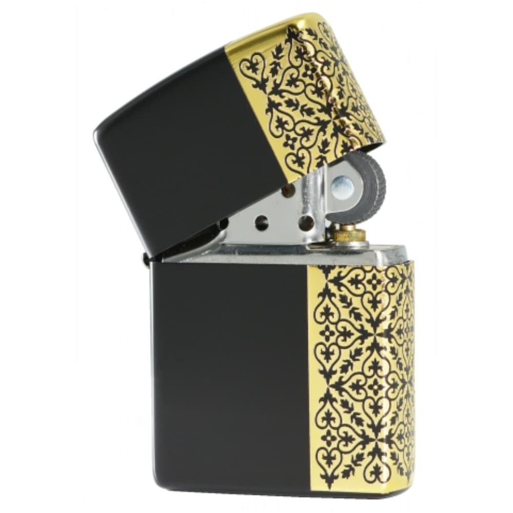 فندک زیپو کاستوم ادیشن مشکی طلایی کد Zippo Arabesque Noble ZA-5-34A — تصویر ۳