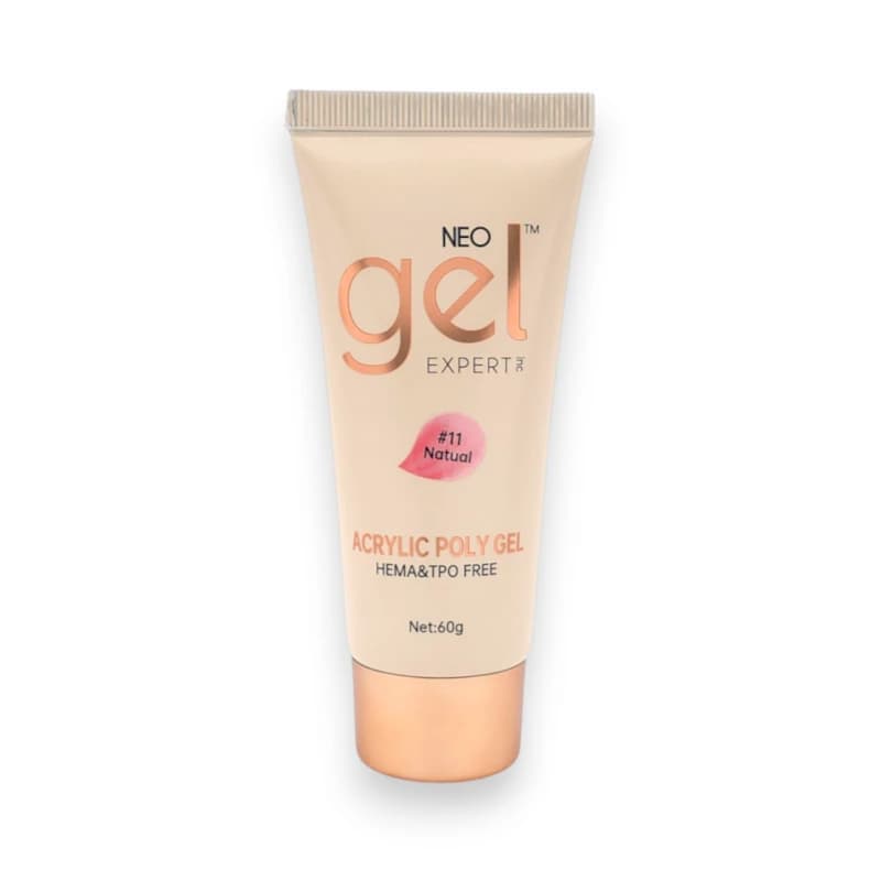 پلی ژل کاشت ناخن نئو ژل NEO GEL | رنگ نچرال Natural کد 11 | بدون حساسیت (HEMA TPO Free) | 60 گرم