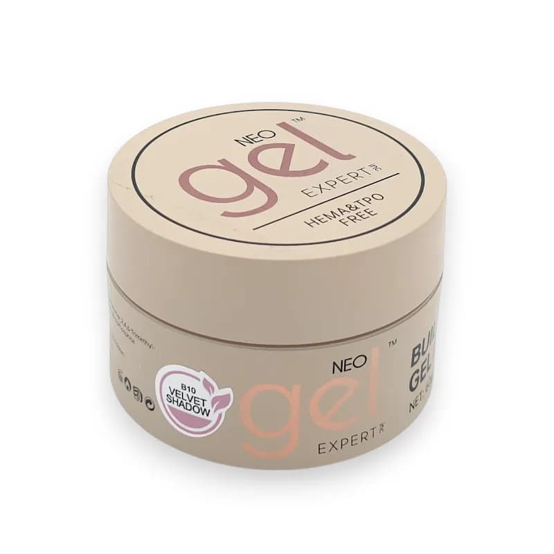 بیلدر ژل کاشت ناخن نئو ژل NEO GEL | رنگ ولوت شدو Velvet Shadow کد B10 | بدون حساسیت (HEMA TPO Free) | 60 گرم