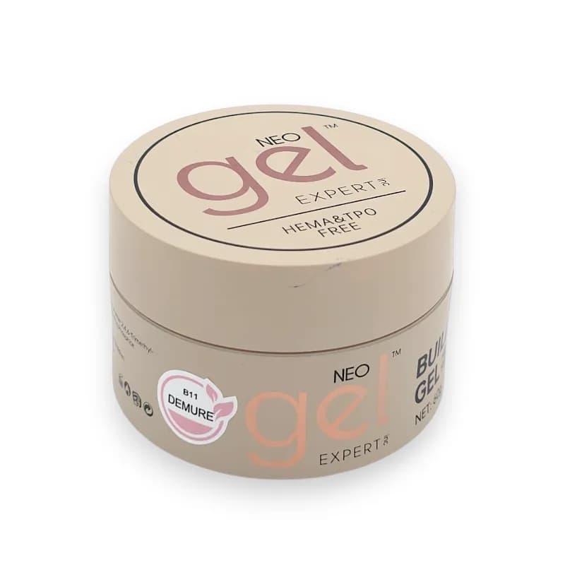 بیلدر ژل کاشت ناخن نئو ژل NEO GEL | رنگ دمور Demure کد B11 | بدون حساسیت (HEMA TPO Free) | 60 گرم