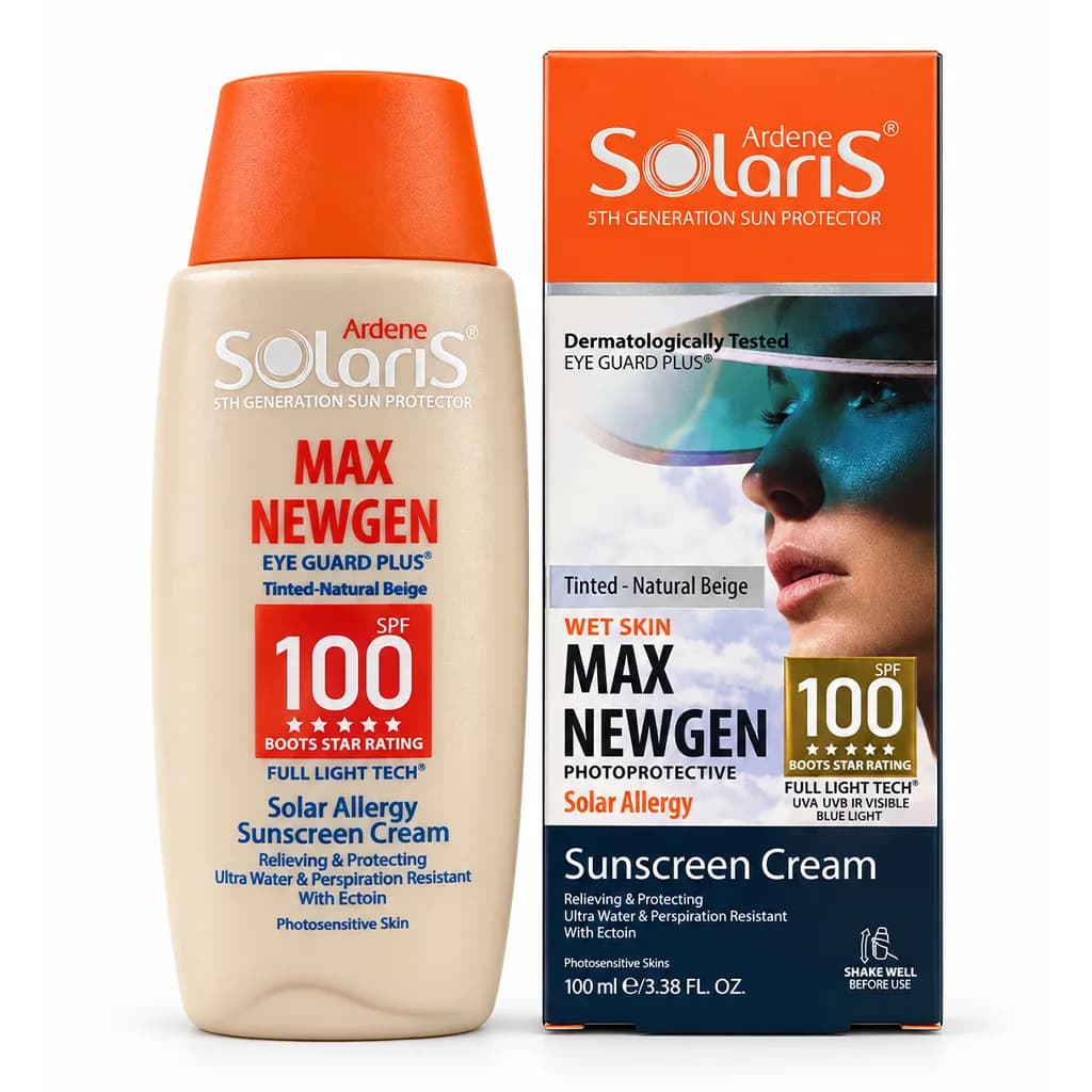 ضد آفتاب سولاریس آردن spf100 پوست های حساس به آفتاب رنگی بژ طبیعی 100 میلی لیتر — تصویر ۳