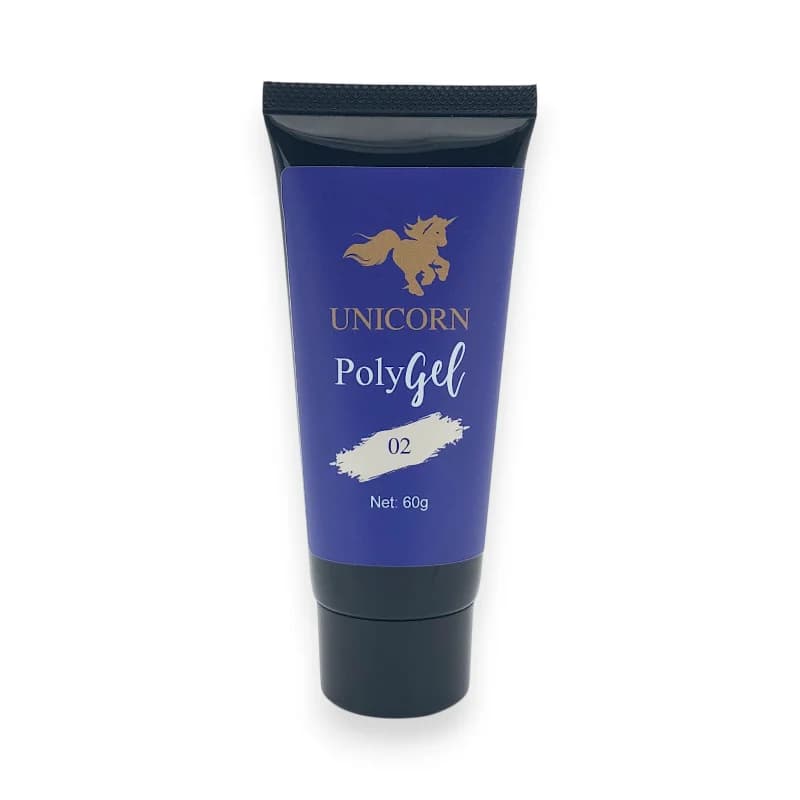 پلی ژل کاشت ناخن یونیکورن Unicorn | رنگ شیری Milky شماره 02 | 60 گرم