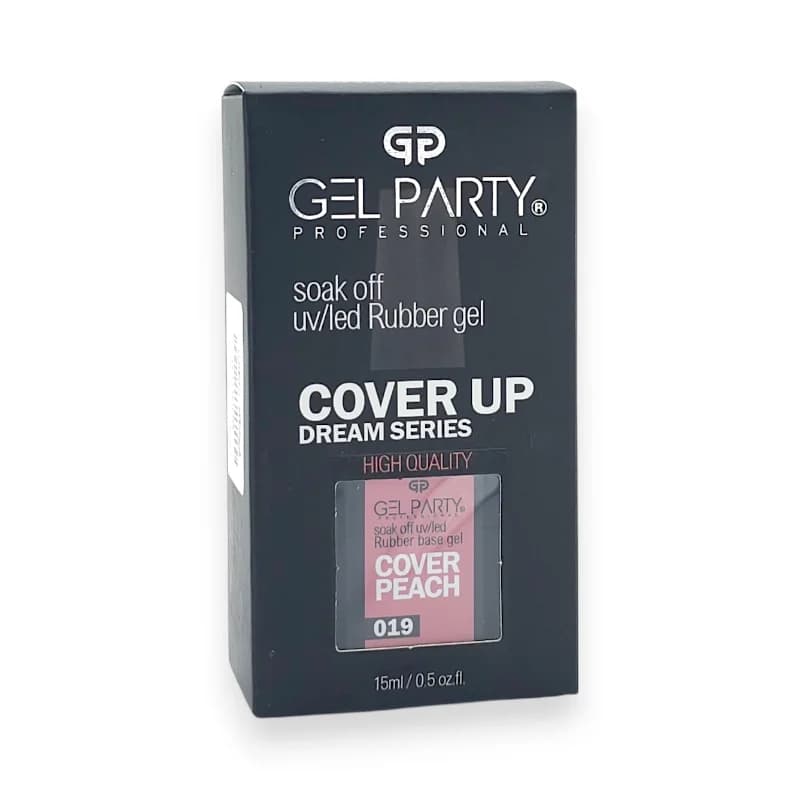 رابر بیس کاشت ناخن ژل پارتی Gel Party | رنگ کاور پیچ Cover Peach (هلویی) کد 019 | حجم 15میل — تصویر ۲