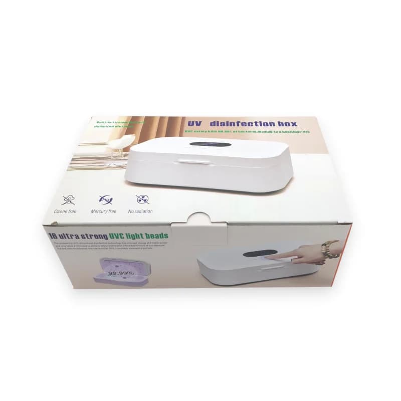 دستگاه استریل ابزار کاشت ناخن 🔋شارژی🔋| باکس UVC هوشمند مدل WM X10U | توان 40 وات — تصویر ۵