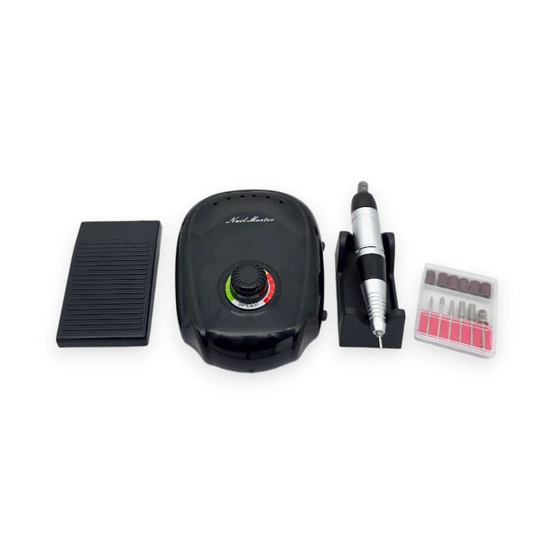 سوهان برقی کاشت ناخن نیل مستر Nail Master | مدل CJ-DM006 (35000 دور) | همراه با پدال و سرسوهان — تصویر ۴