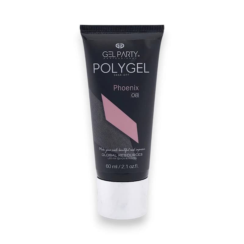 پلی ژل کاشت ناخن ژل پارتی Gel Party | رنگ فونیکس Phoenix شماره 08 | 60 میل