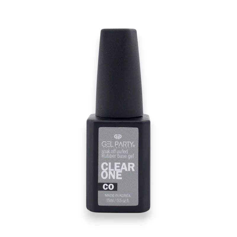 رابر بیس کاشت ناخن ژل پارتی Gel Party | رنگ کلیر وان Clear One (شفاف) کد CO | حجم 15میل