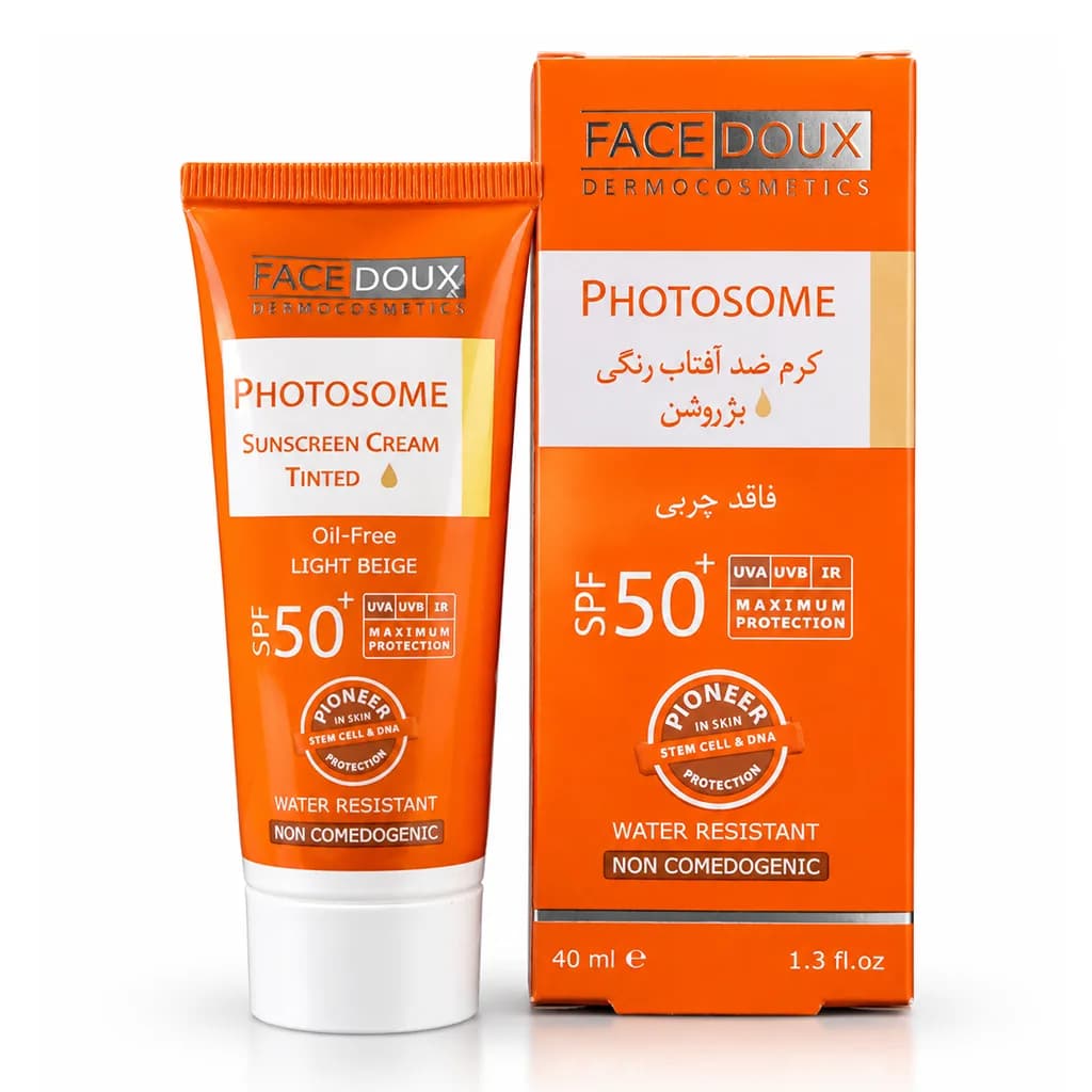 کرم ضد آفتاب رنگ بژ روشن فوتوزوم فیس دوکس SPF50 مخصوص پوست چرب 40 میلی لیتر — تصویر ۳