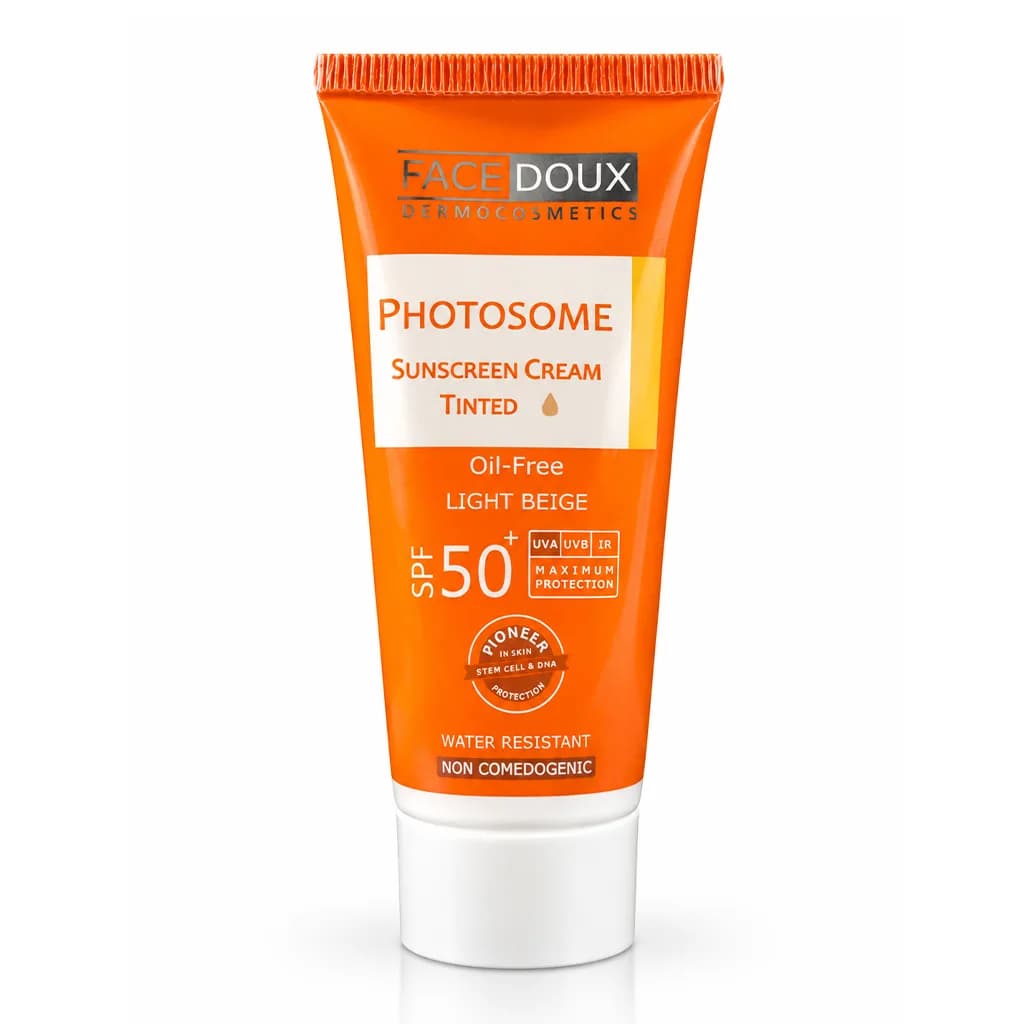 کرم ضد آفتاب رنگ بژ روشن فوتوزوم فیس دوکس SPF50 مخصوص پوست چرب 40 میلی لیتر