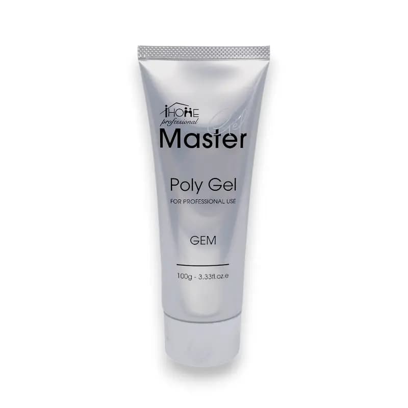 پلی ژل کاشت ناخن مستر ژل Master Gel | رنگ Gem کلیر (Clear) | حجم 100گرم