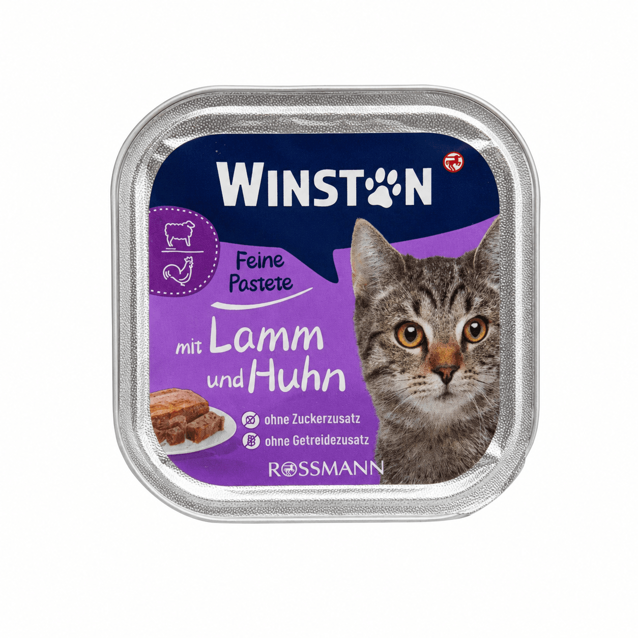 کنسرو پته گربه وینستون با طعم بره و مرغ ۱۰۰ گرم Winston Fine Pastete with Lamb & Chicken Cat Food
