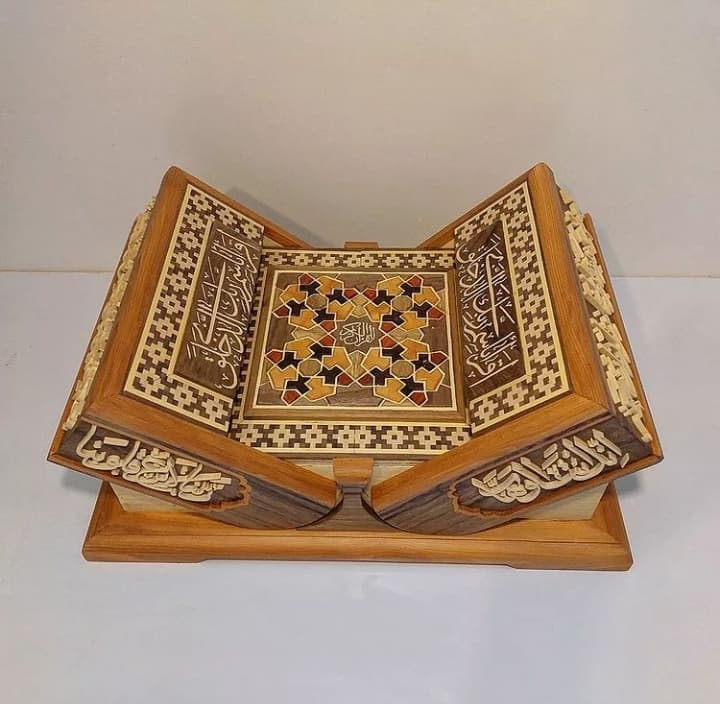 جعبه و رحل قرآن جوک کاری و معرق کد 102528