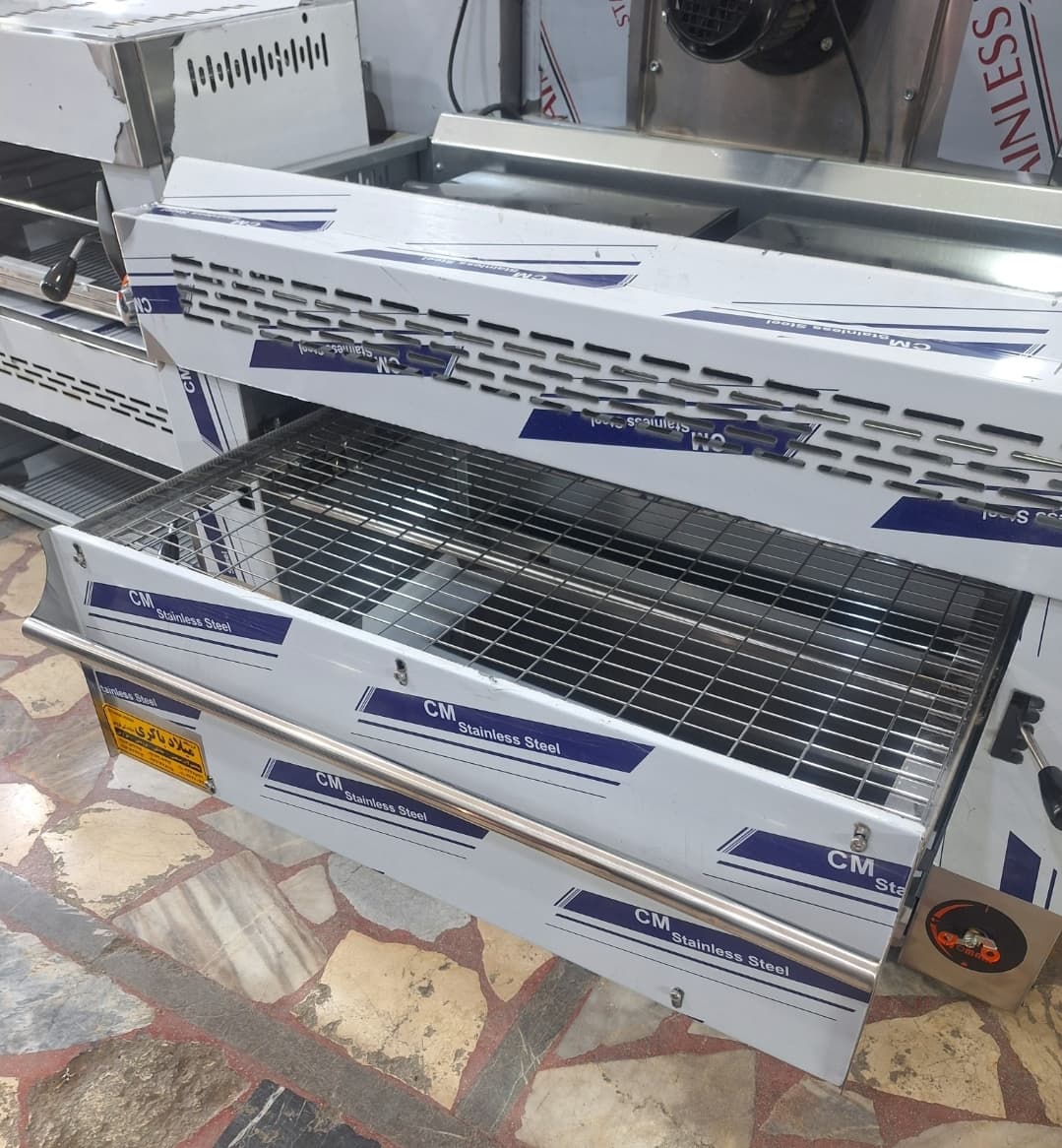 کباب پز تابشی ۱۲۰ رومیزی رستورانی درجه یک آسانسوری — تصویر ۳