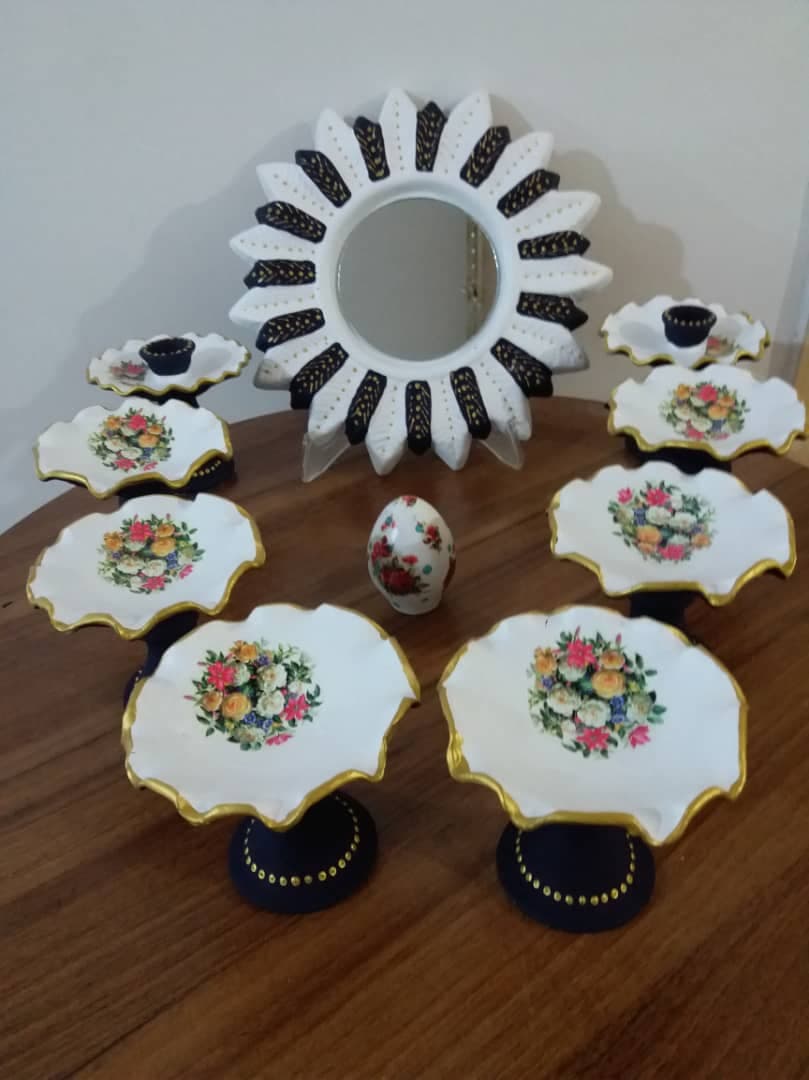 هفت سین پایه دار سفالی کد 102518