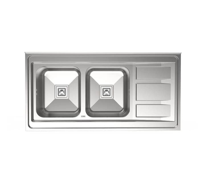 سینک دو لگن استیل کن مدل 9112s