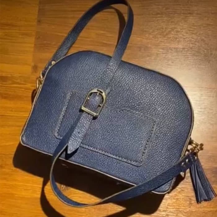 کیف دوشی زنانه چرم طبیعی دست دوز R.J