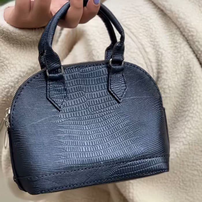 مینی بگ زنانه چرم طبیعی طرح لیزارد R.J