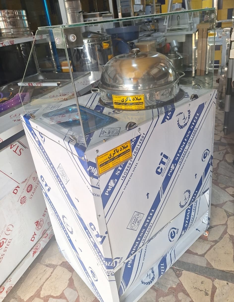 دستگاه بخار پز ذرت مکزیکی کامل جنس ورق استیل سنگین شیشه — تصویر ۳