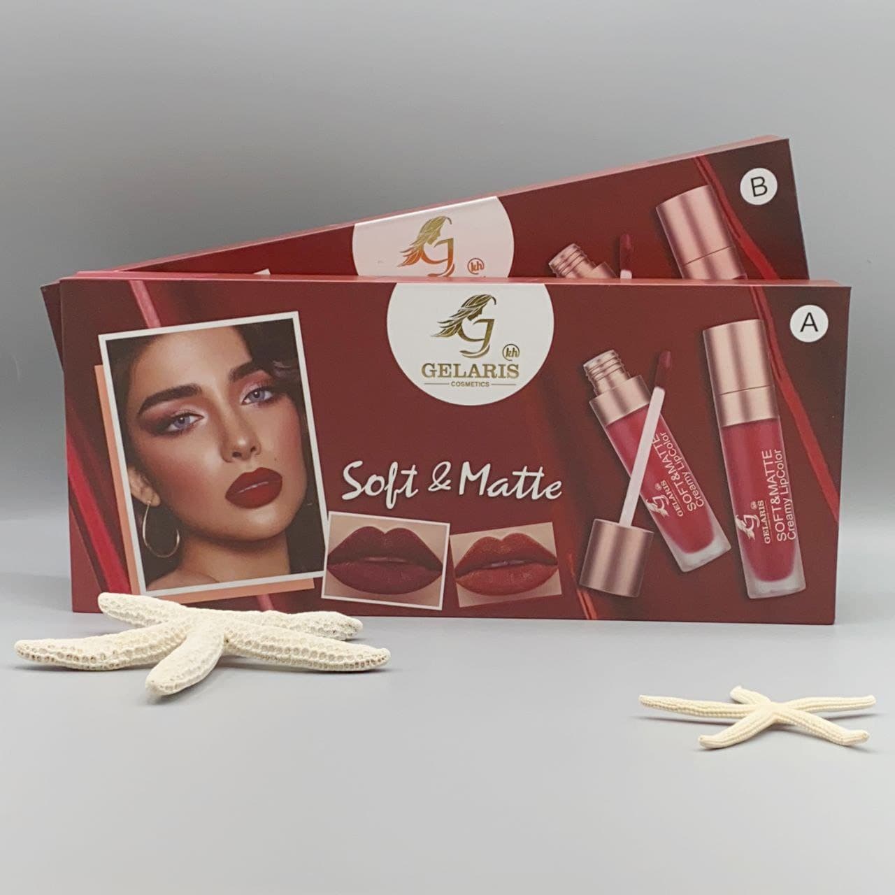پک کادویی رژلب مایع گلاریس مدل گلدن رز مکس