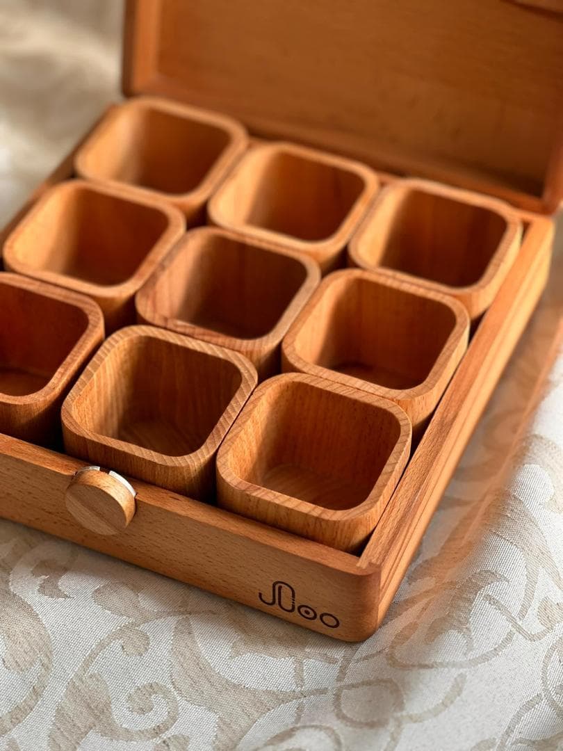 جعبه چوبی ادویه(9تایی) مهتاک — تصویر ۳