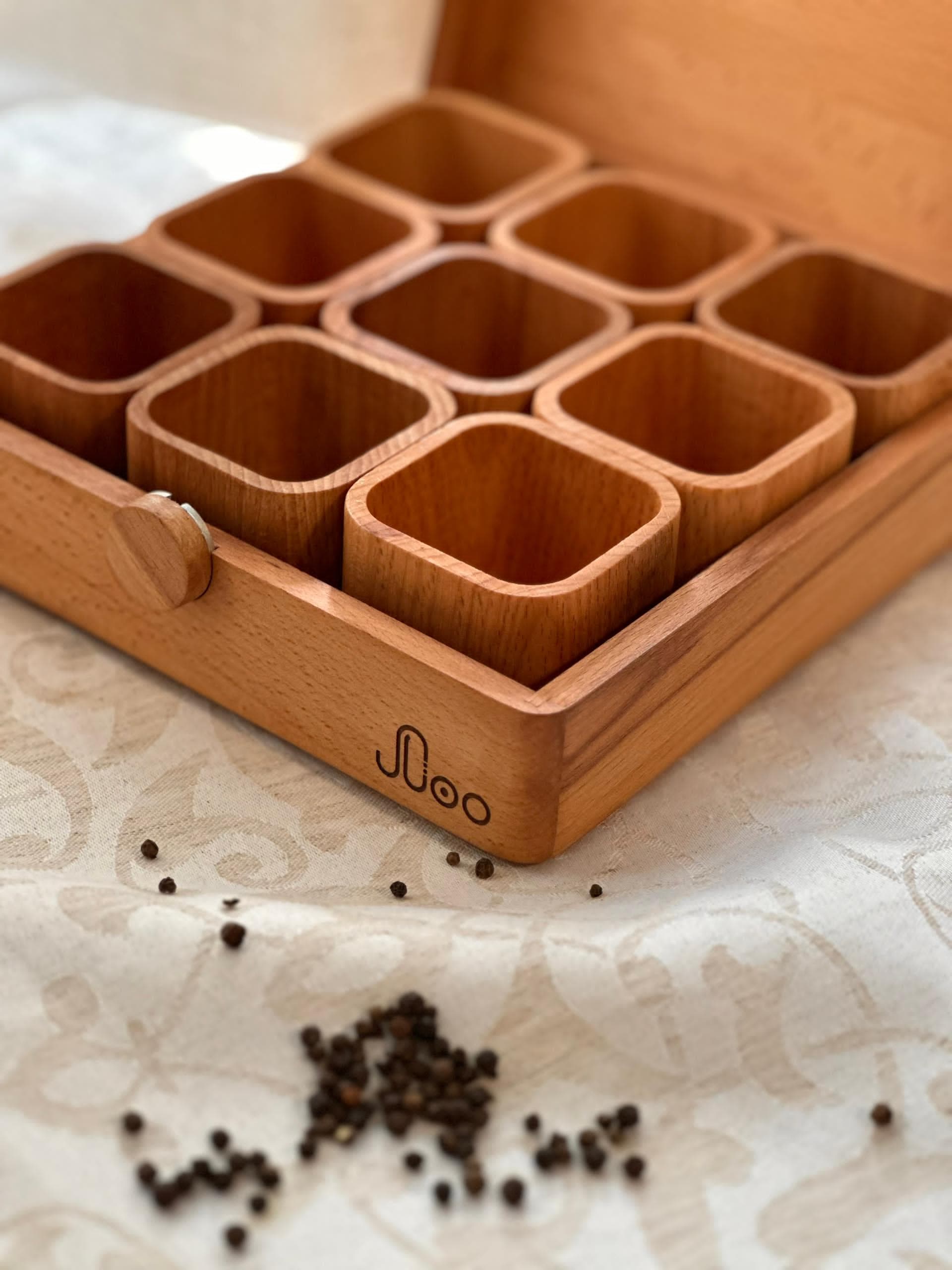 جعبه چوبی ادویه(9تایی) مهتاک — تصویر ۲