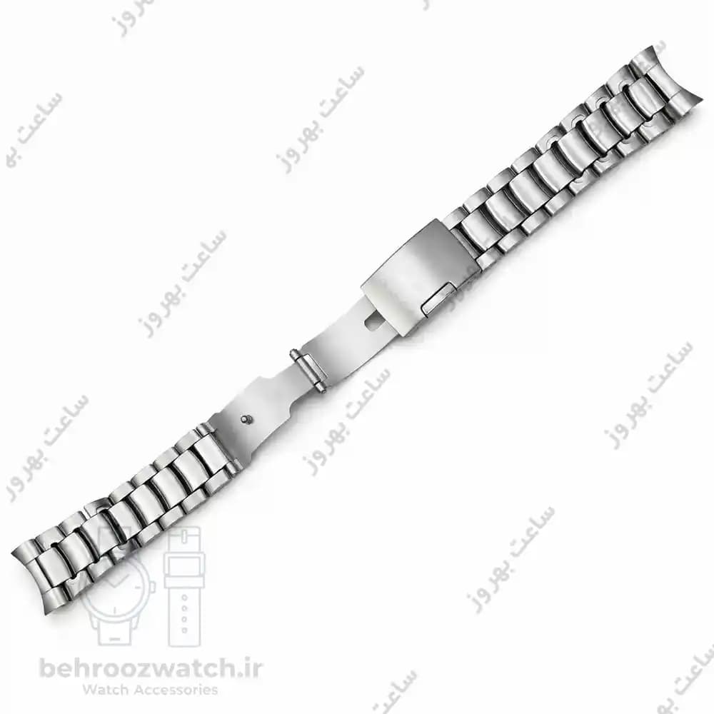 بند ساعت مچی استیل موادو (MOVADO) سایز ۲۲ میلی‌متر سربند هلالی — تصویر ۲