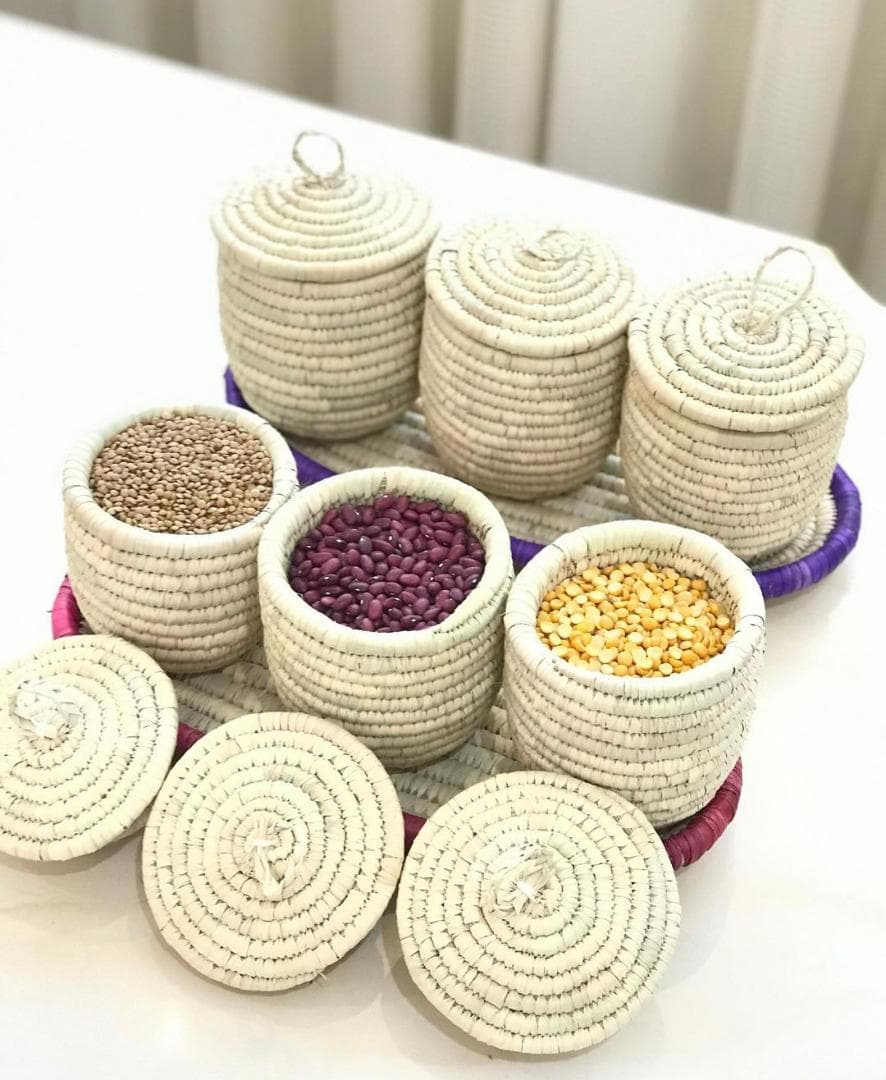 ست 4 تیکه اردو خوری با درب حصیری کد 102353 — تصویر ۴