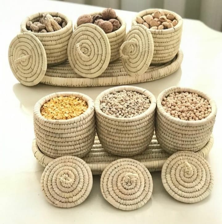 ست 4 تیکه اردو خوری با درب حصیری کد 102353