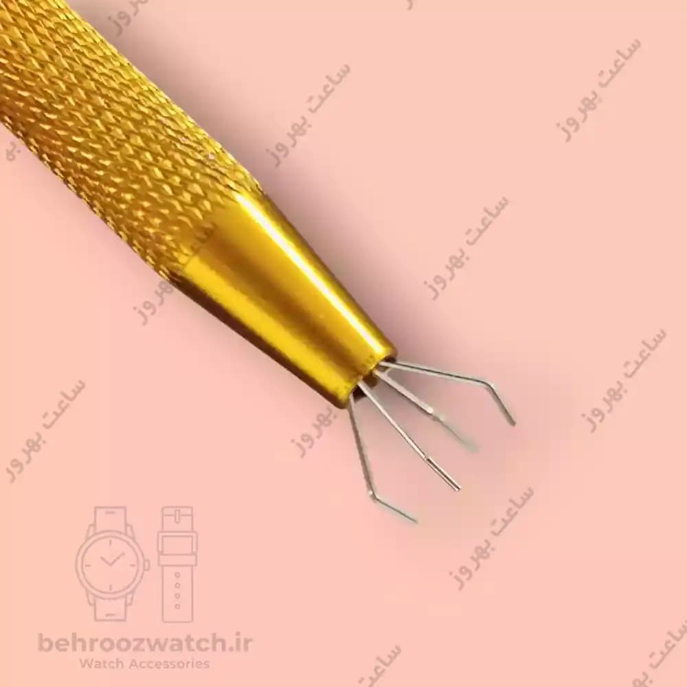 پنس چهارچنگکی جمع‌شونده فلزی | ابزار برداشتن قطعات ریز، پیچ، مهره و قطعات الکترونیکی — تصویر ۲