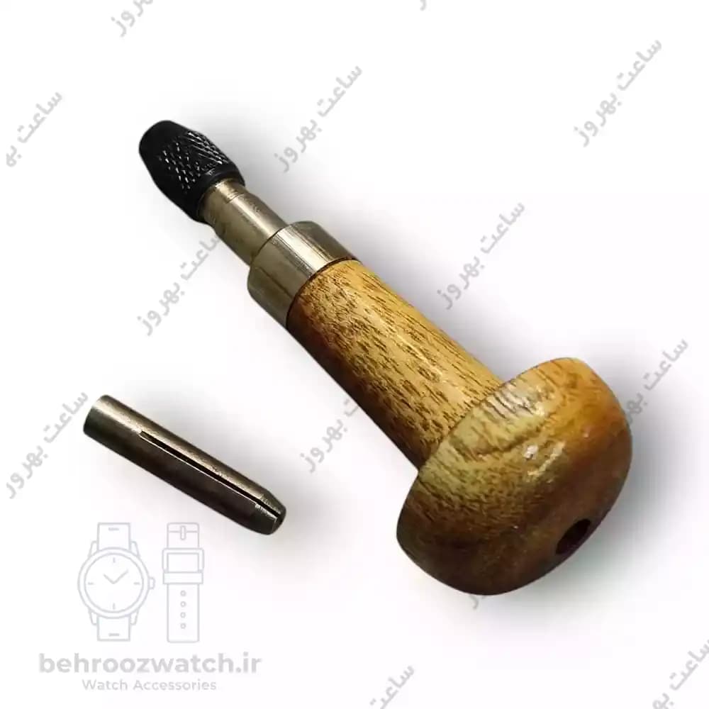گیره دسته چوبی قارچی سه نظام دار مخصوص حکاکی و ساعت‌سازی
