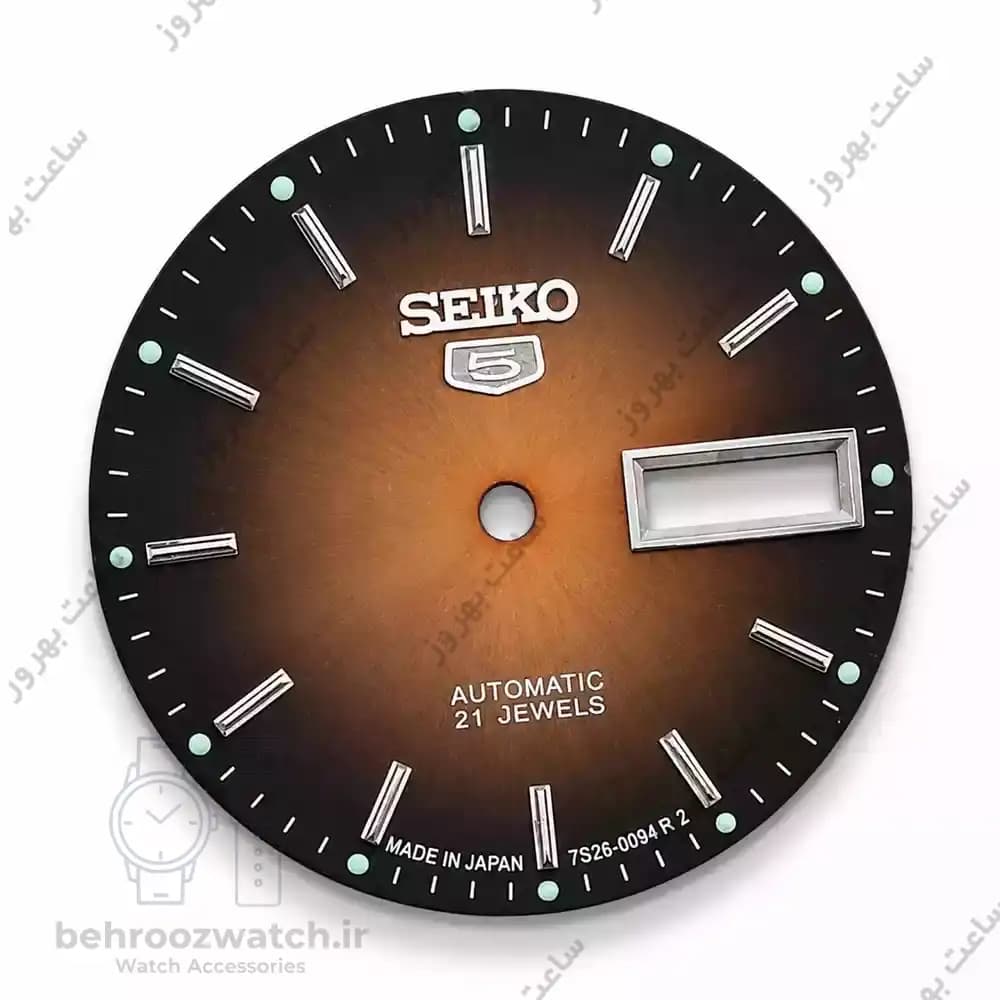 صفحه ساعت سیکو 5 قهوه ای مدل 7009 — تصویر ۲