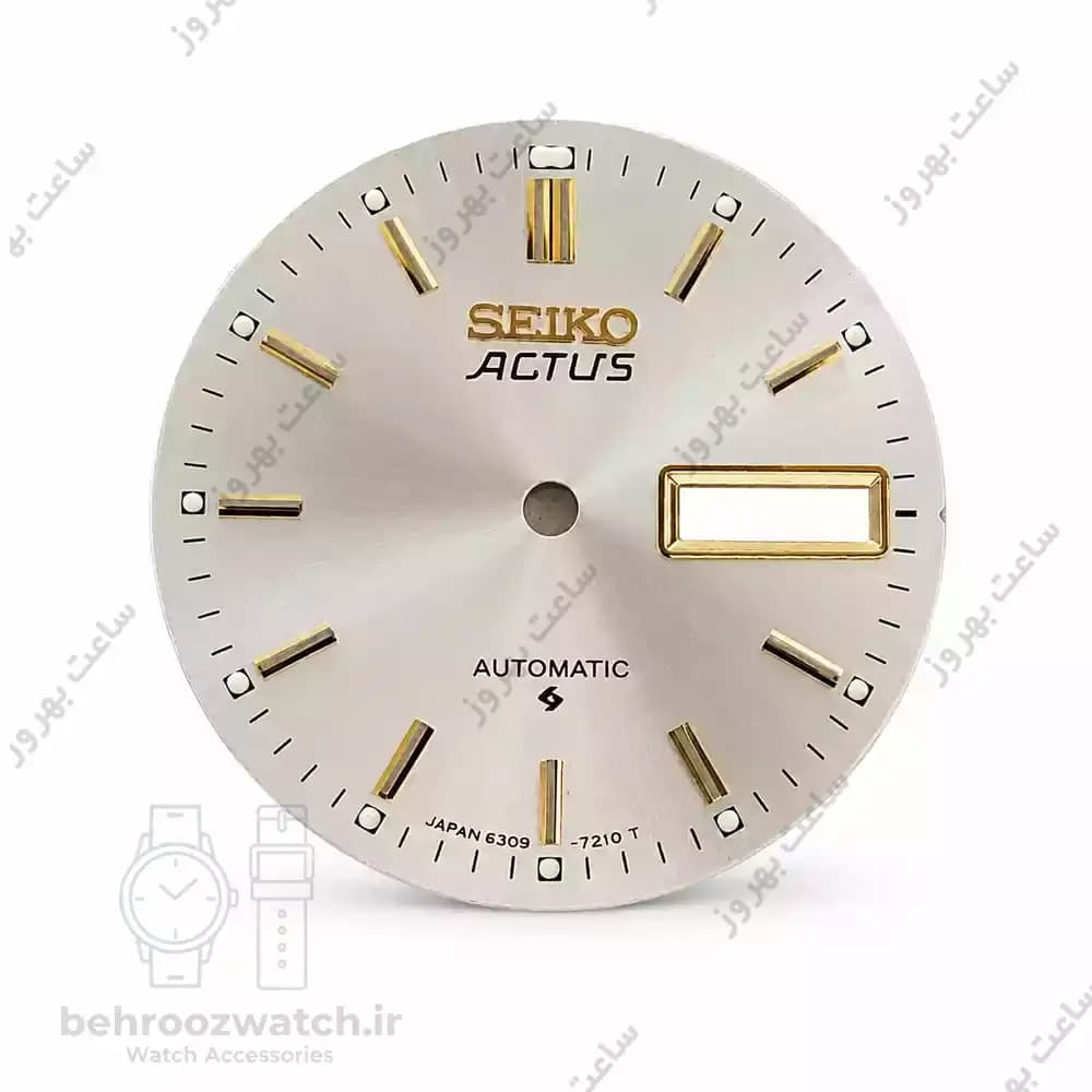 صفحه ساعت Seiko Actus نقره‌ای مدل 6309‑7210 — تصویر ۳