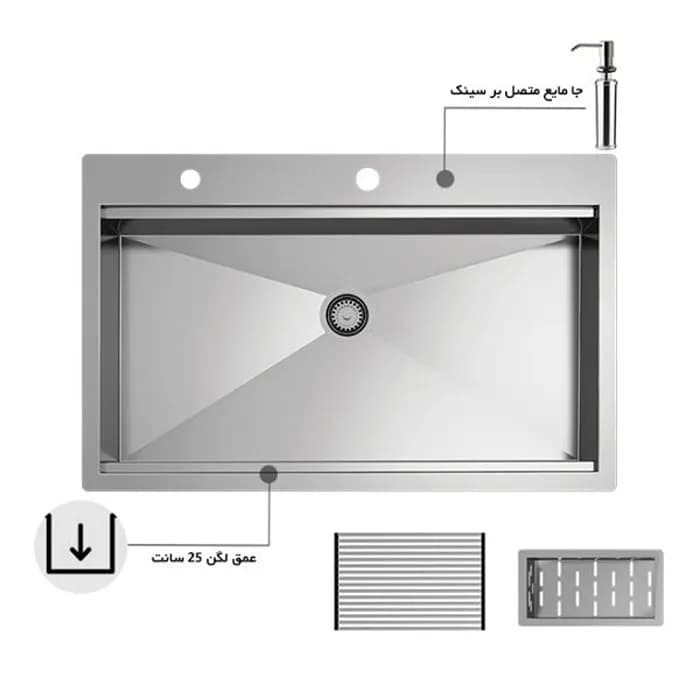 سینک بنتو (Bento) مدل B74 G — تصویر ۶