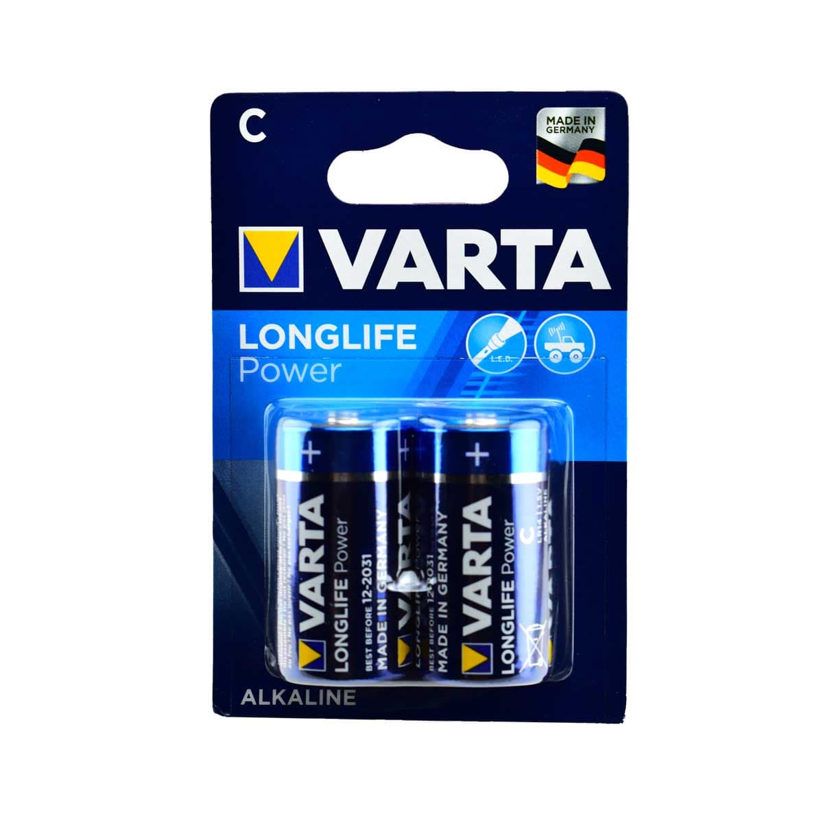 باتری متوسط سایز C وارتا مدل LONGLIFE Power بسته 2 عددی