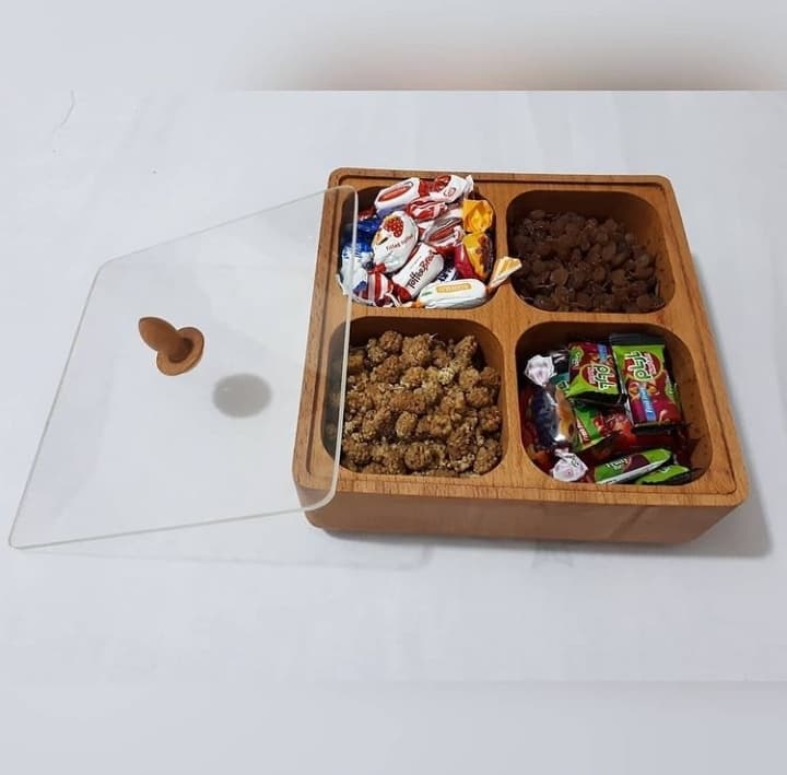 اردو خوری مربع چهار خانه چوبی کد 102273 — تصویر ۴